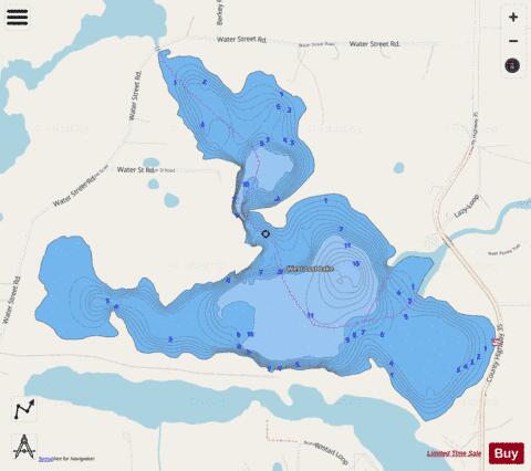 Lake West Lost depth contour Map - i-Boating App - Streets