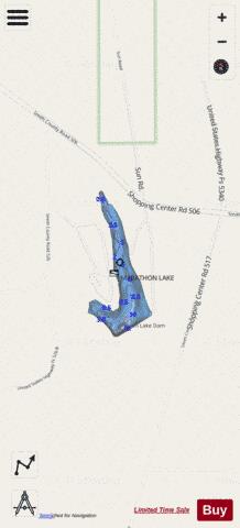 Marathon Lake depth contour Map - i-Boating App - Streets