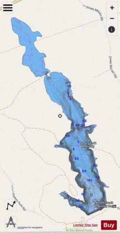Turkey Fork depth contour Map - i-Boating App - Streets