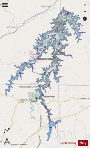 Belews Lake depth contour Map - i-Boating App - Streets