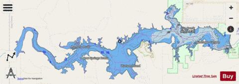 Ute Lake depth contour Map - i-Boating App - Streets