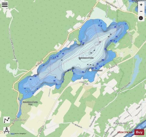 Swartswood Lake depth contour Map - i-Boating App - Streets