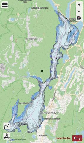 Wanaque Reservoir depth contour Map - i-Boating App - Streets