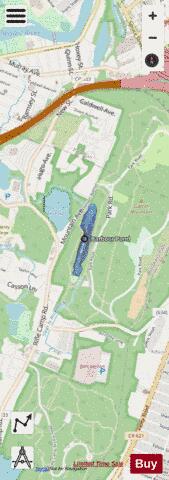 Barbours Pond depth contour Map - i-Boating App - Streets