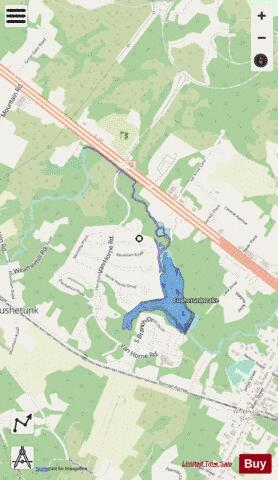 Cushetunk Lake depth contour Map - i-Boating App - Streets