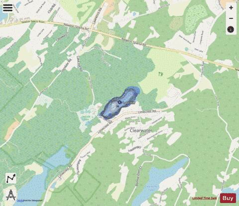 Iliff Lake depth contour Map - i-Boating App - Streets