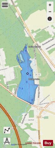 Malaga Lake depth contour Map - i-Boating App - Streets