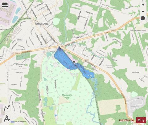 Manalapan Lake depth contour Map - i-Boating App - Streets