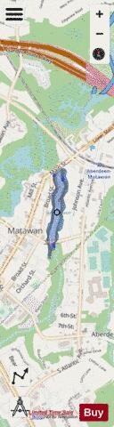 Matawan Lake depth contour Map - i-Boating App - Streets