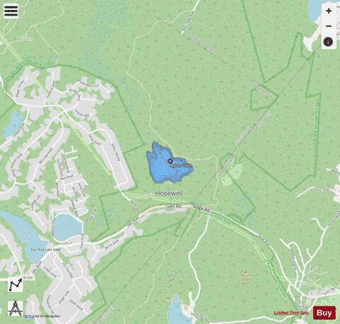 Ryker Lake depth contour Map - i-Boating App - Streets
