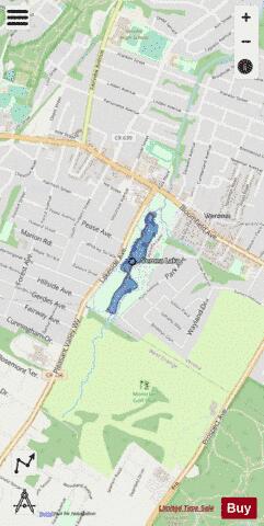 Verona Park Lake depth contour Map - i-Boating App - Streets