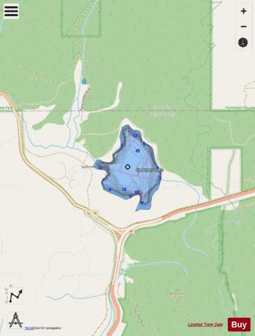 Spooner Lake depth contour Map - i-Boating App - Streets