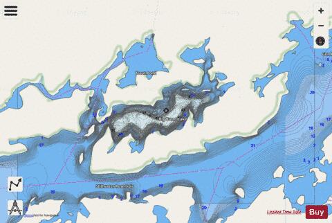 Big Burnt Lake depth contour Map - i-Boating App - Streets