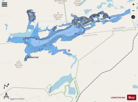 Bog River Flow depth contour Map - i-Boating App - Streets