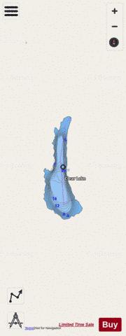 Clear Lake A depth contour Map - i-Boating App - Streets