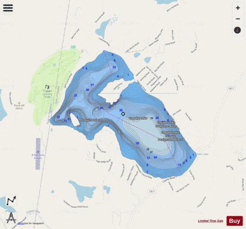 Copake Lake depth contour Map - i-Boating App - Streets