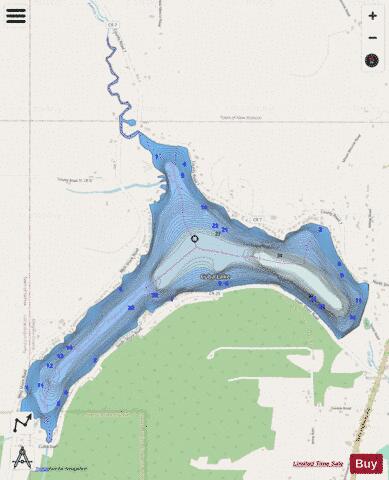 Cuba Lake depth contour Map - i-Boating App - Streets