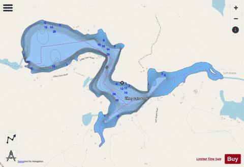 Effley Falls Pond depth contour Map - i-Boating App - Streets