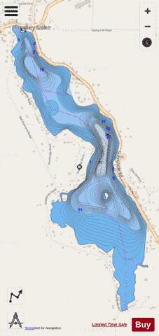 Findley Lake depth contour Map - i-Boating App - Streets