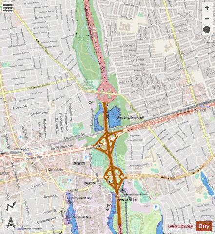 Freeport Reservoir depth contour Map - i-Boating App - Streets