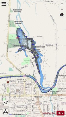 Glenwood Lake depth contour Map - i-Boating App - Streets