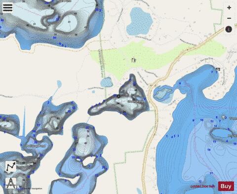 Green Pond depth contour Map - i-Boating App - Streets