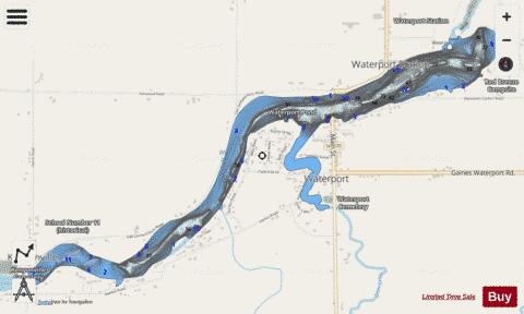 Lake Alice / Waterport Reservoir depth contour Map - i-Boating App - Streets