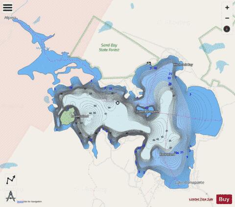 Lake Bonaparte depth contour Map - i-Boating App - Streets