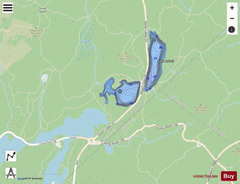 Lake Skannatati depth contour Map - i-Boating App - Streets