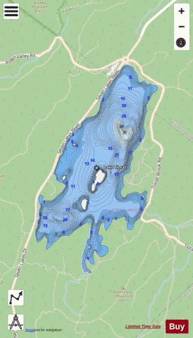 Lake Tiorati depth contour Map - i-Boating App - Streets