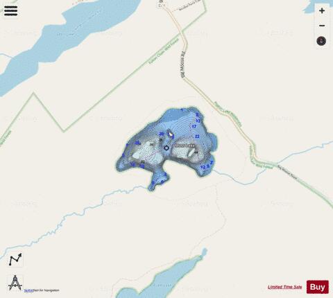 Moss Lake depth contour Map - i-Boating App - Streets