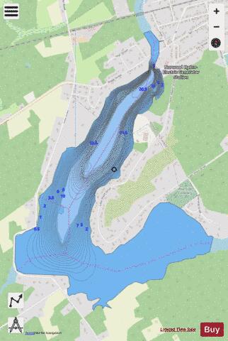 Norwood Reservoir depth contour Map - i-Boating App - Streets