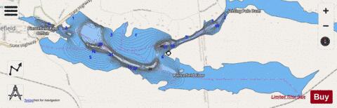 Piercefield Flow depth contour Map - i-Boating App - Streets