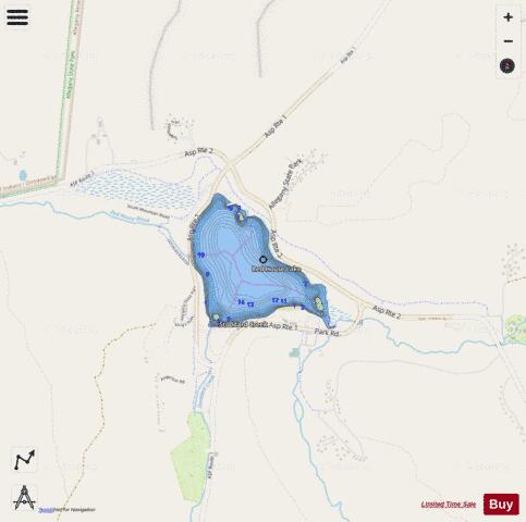 Red House Lake depth contour Map - i-Boating App - Streets