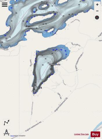 Sixberry Lake depth contour Map - i-Boating App - Streets