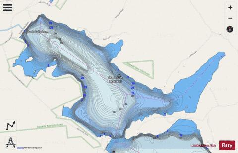 Stark Falls Reservoir depth contour Map - i-Boating App - Streets
