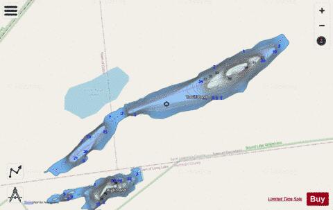 Trout Pond depth contour Map - i-Boating App - Streets