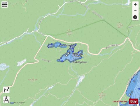 Upper Cohasset Lake depth contour Map - i-Boating App - Streets