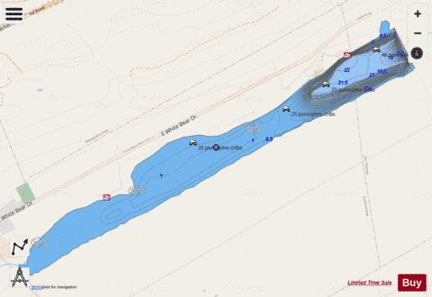 Mauch Chunk Lake depth contour Map - i-Boating App - Streets