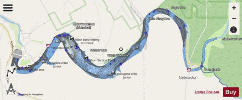 Tionesta Lake depth contour Map - i-Boating App - Streets