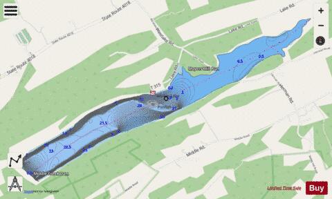 Walker Lake depth contour Map - i-Boating App - Streets