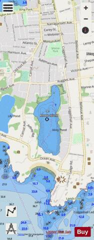 Almy Pond depth contour Map - i-Boating App - Streets