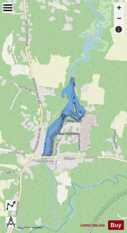 Alton Pond depth contour Map - i-Boating App - Streets