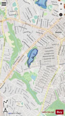 Blackamore Pond Providence depth contour Map - i-Boating App - Streets