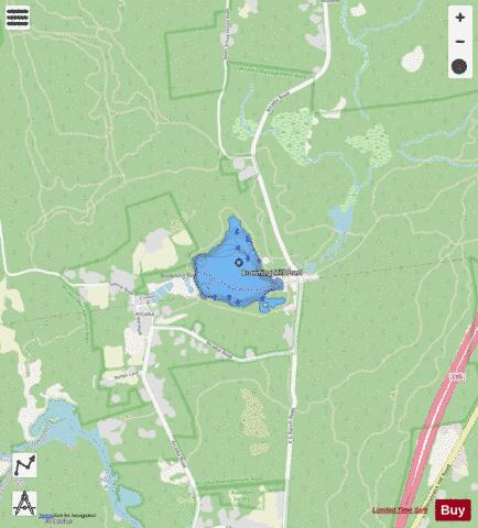 Browning Mill Pond depth contour Map - i-Boating App - Streets