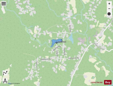 Dawley Pond depth contour Map - i-Boating App - Streets
