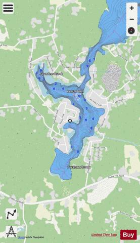 Keech Pond depth contour Map - i-Boating App - Streets