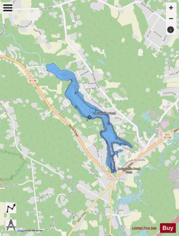 Locustville Pond depth contour Map - i-Boating App - Streets