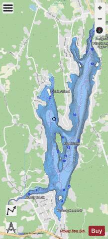 Pascoag Reservoir depth contour Map - i-Boating App - Streets