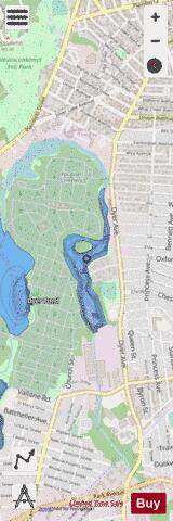 Print Works Pond depth contour Map - i-Boating App - Streets